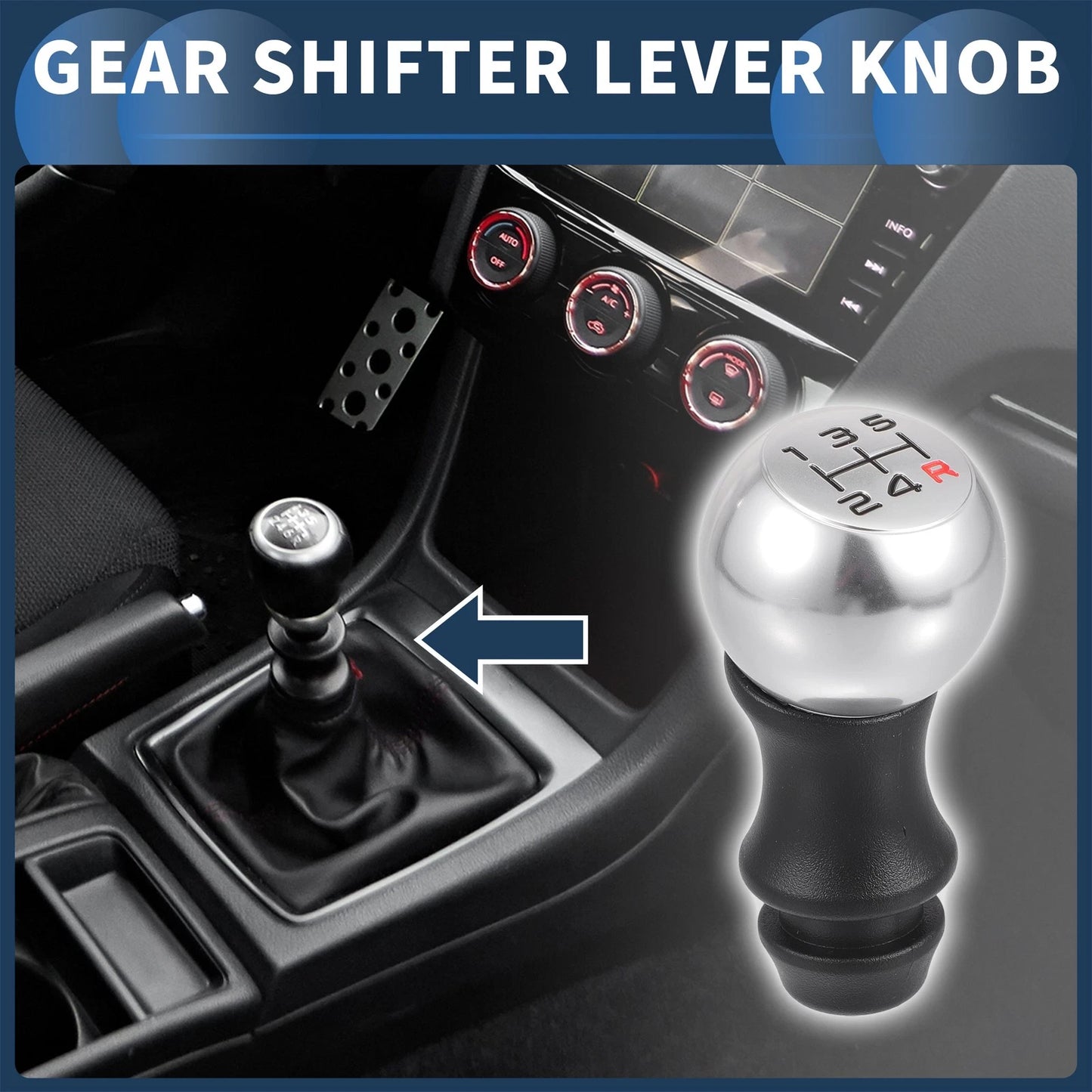 5 Speed Manual Gear Shifter Knob for Peugeot 106 206 (1991-2010)