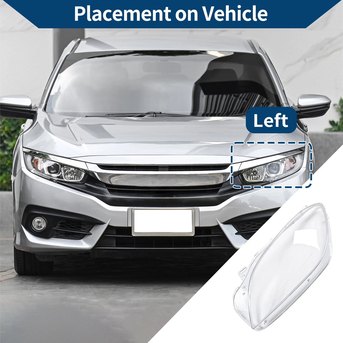 Front Left Headlight Lens Cover for Mercedes-Benz ML350 (2012-2015)