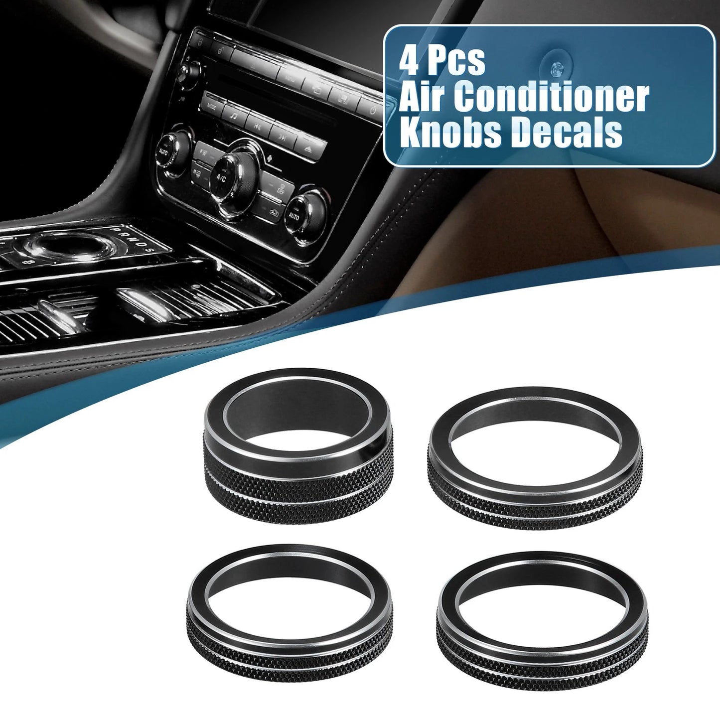 Air Conditioner Headlight Switch Knob for Jeep Wrangler Black (Set of 4)