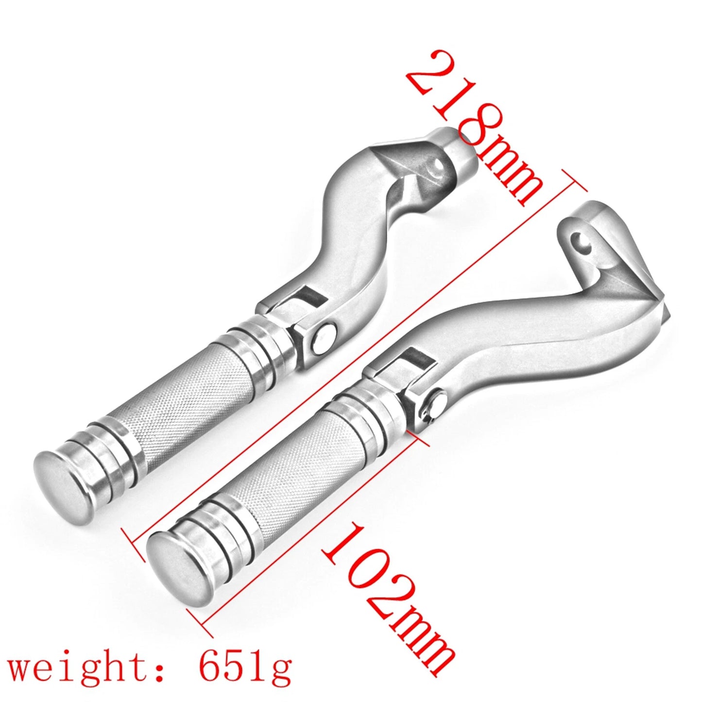 Chrome Rear Foot Pedals Bracket Mount Kit for Harley Davidson Touring (1993-2023)