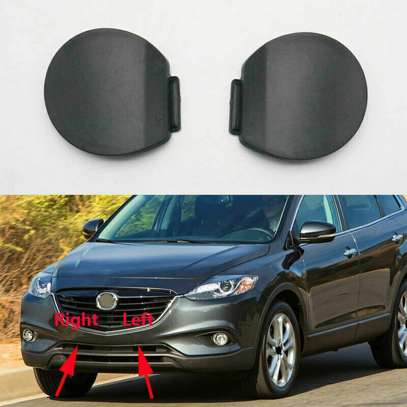 Pair / Front Bumper Grille Tow Hook Eye Cap Cover for Mazda CX-9 (2013–2015)