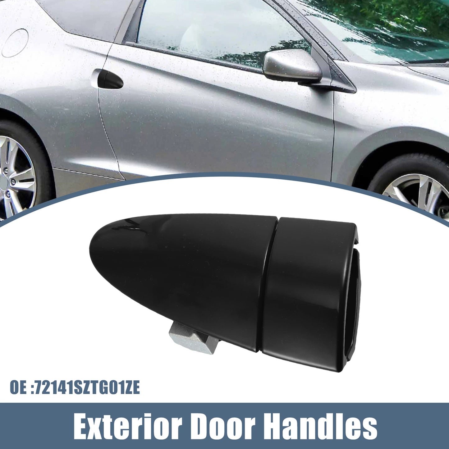 Front Right Exterior Door Handle Black for Honda CR-Z (2011-2016)
