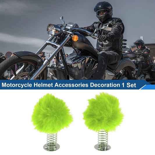 Motorcycle Helmet Accessories / 2 x Green Plush Iron for Motorcycle