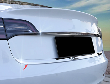 Steel Rear Door Trunk Tailgate Molding Cover for Tesla Model 3 (2018-2023)