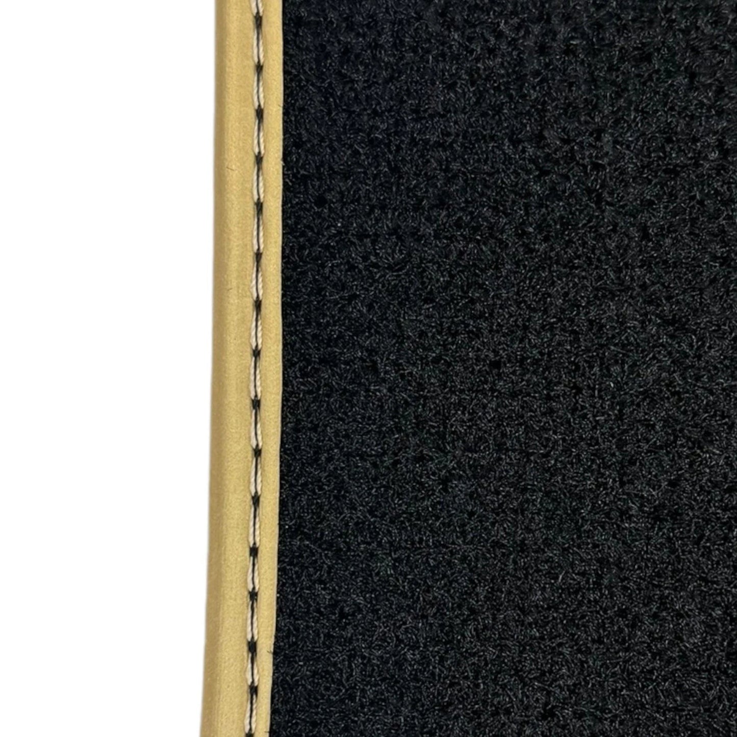 Black Alcantara Floor Mats for Ferrari F430 2004-2009 - 2 x Red Stitch