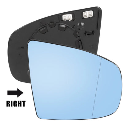 Heated Right Rearview Mirror Glass with Backing Plate for BMW X5 (2008-2013)
