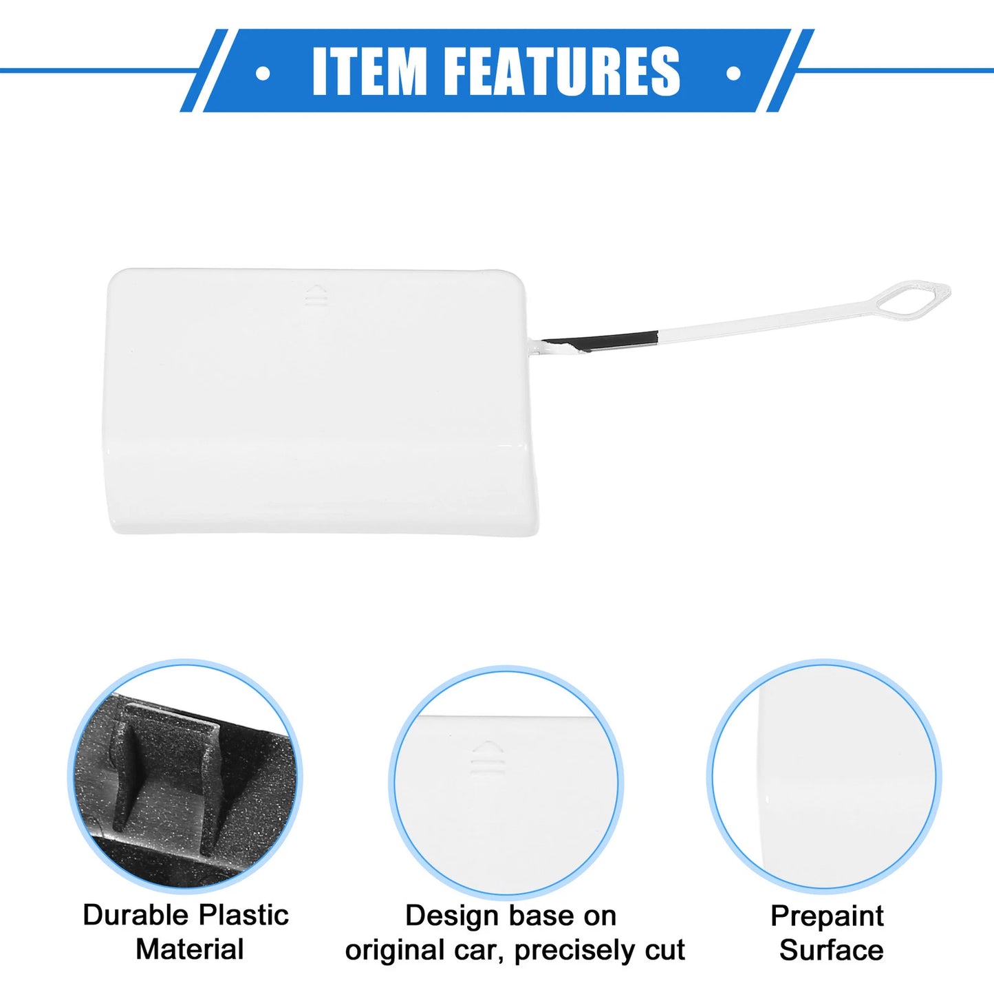 Tow Hook Eye Hole Cover for Mercedes-Benz E-Class (2017-2023) - White Cap