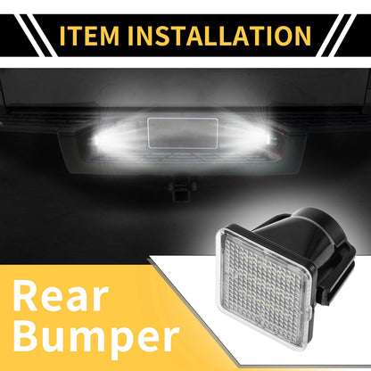 2 x License Plate Light Tag Lamps for Toyota Tundra (2014-2019) Clear Lens
