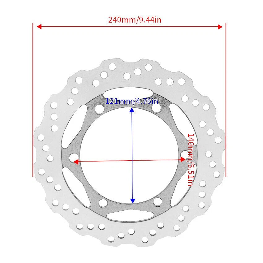 Rear Brake Disc for Kawasaki KL650 KLR650 (2008-2018)