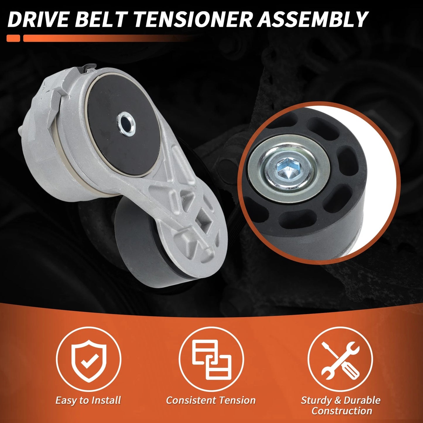 Drive Belt Tensioner Pulley for Ford F650 F750 Freightliner B2 M2