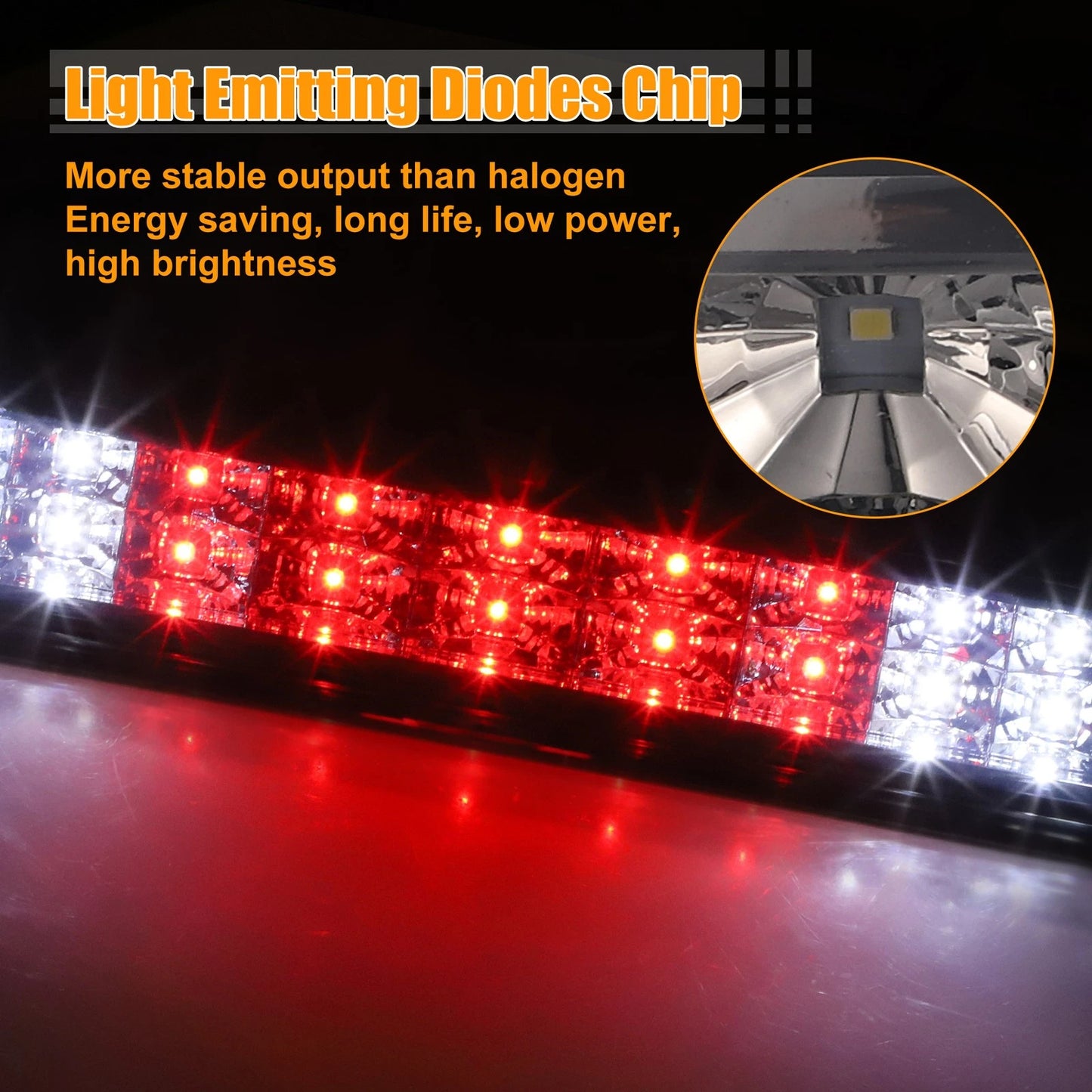 LED Third High Mount Brake Light for Toyota Tundra 2007-2021 Black