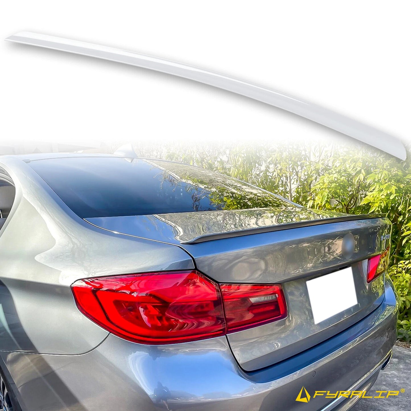 300 White Boot Lip Spoiler for BMW 5 Series G30 Sedan (2017-2020)
