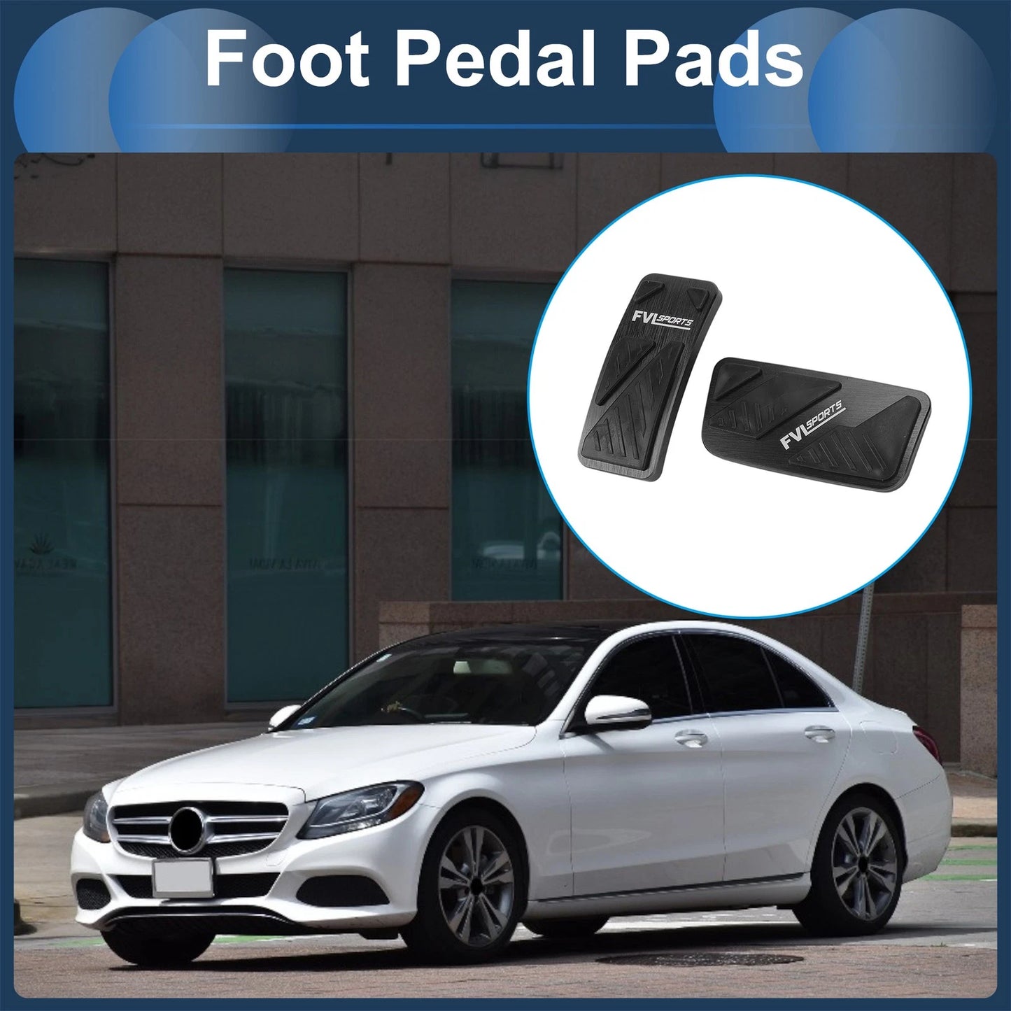 Automatic Foot Accelerator Pedal Covers  for Ford Ranger (2024) Black