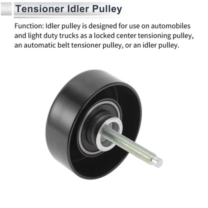 Drive Belt Idler Pulley for Volvo S40 (2009-2012) 1 Pc Black