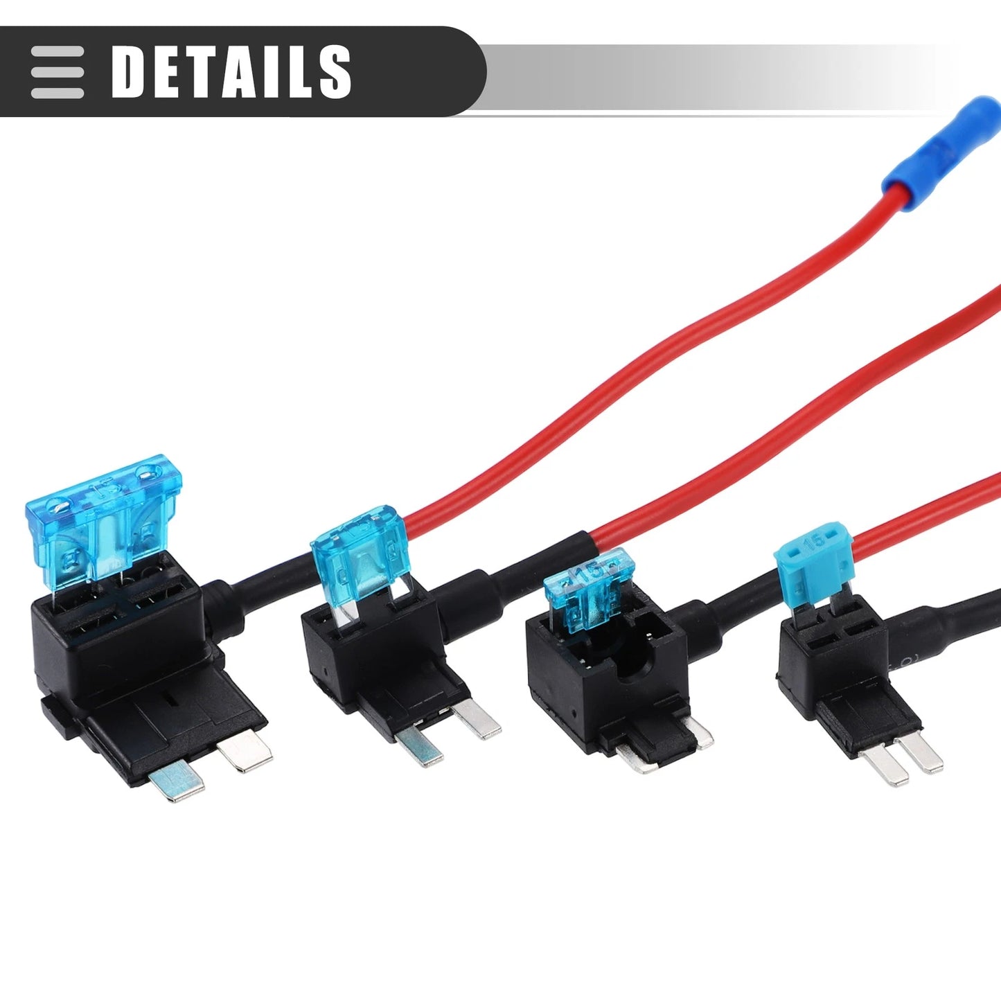 Circuit Fuse Tap Set 15A Standard Mini for Car