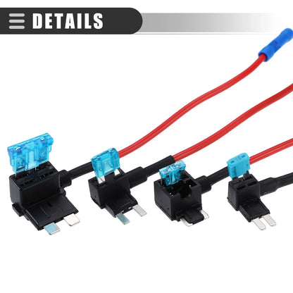 Circuit Fuse Tap Set 15A Standard Mini for Car