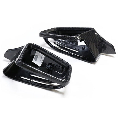 2 x Real Carbon Fiber Rear Side Mirror Covers for Benz W204 W176 W246 W212 W221 (2007-2020)