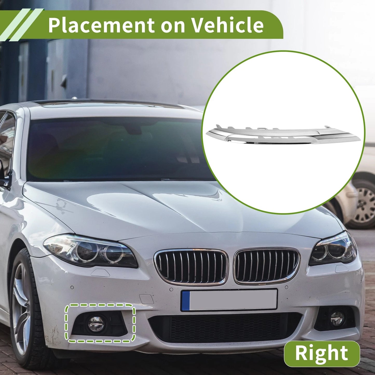 Front Right Fog Light Grill for Mercedes-Benz E-Class (2009-2016)