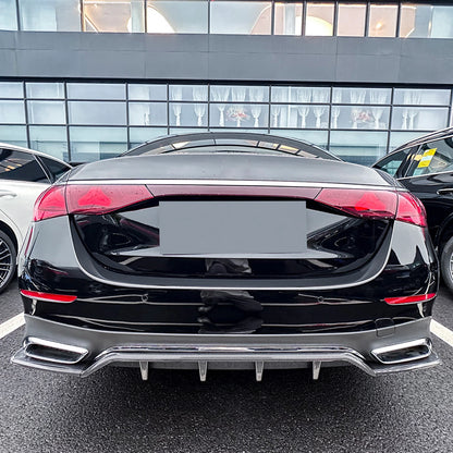 3 x Carbon Look Rear Bumper Diffuser Lip for Mercedes Benz E Class (2024-2025)