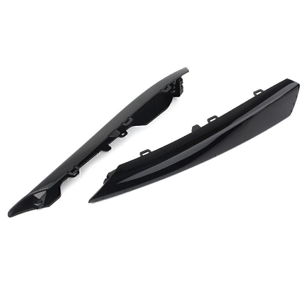 Black Front Bumper Side Grille Insert Covers for Jaguar XF (2012-2015)