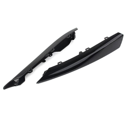 Black Front Bumper Side Grille Insert Covers for Jaguar XF (2012-2015)