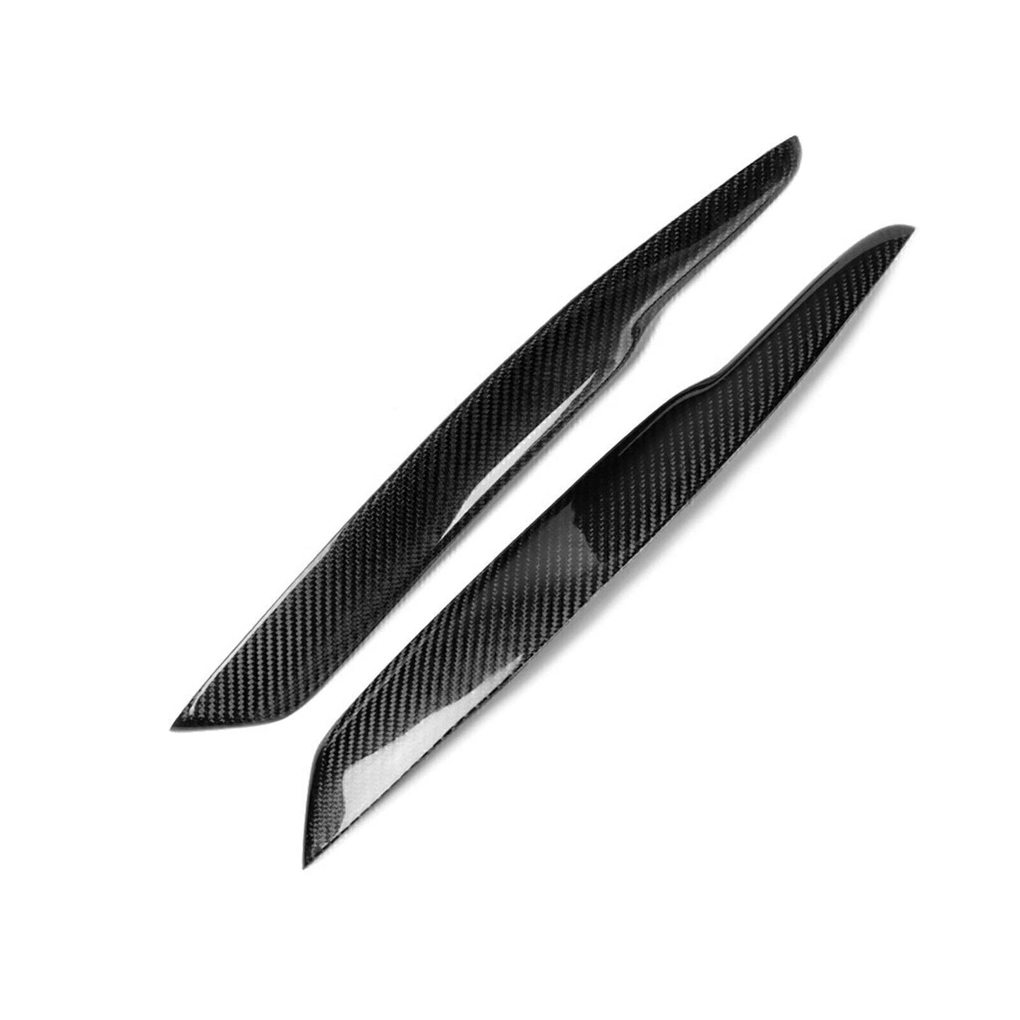 Black Carbon Fiber Headlight Eyelid Trim for VW Passat B6 (2005-2010)
