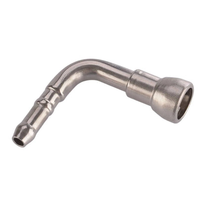 90 Degree 7.89mm Stainless Steel Fuel Line Hose Pipe Connector for Car