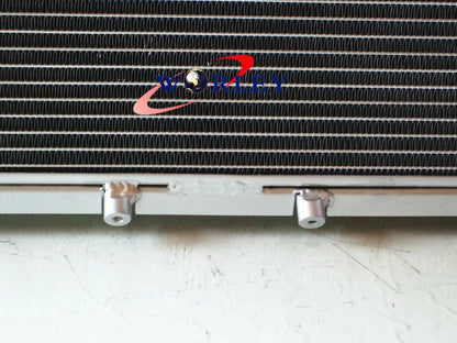 Aluminum Radiator + Fans + Black Hose Kit for Toyota MR2 SW20 (1990-1997)