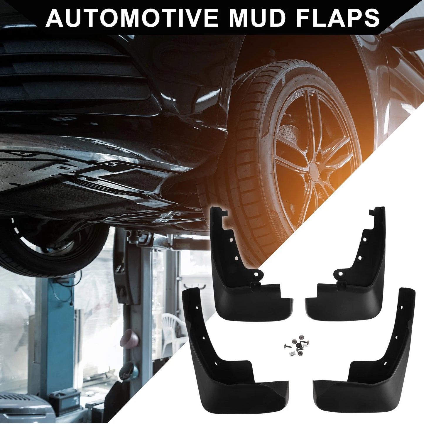 Front & Rear Mud Flap Splash Guards for Ford Edge (2015-2018)