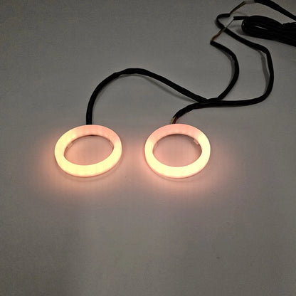 90MM RGB Phone Control Angel Eye Halo Rings Headlight DRL for Car