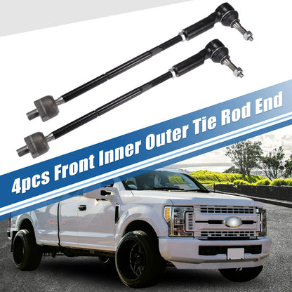 4 x Front Inner Outer Tie Rod Ends for Ford Mustang (2005-2010)