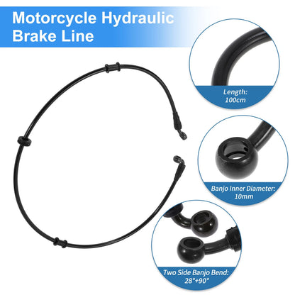 100 cm Motorcycle Brake Clutch Hose Line Nylon PU SS Wire Braid for Motorcycle