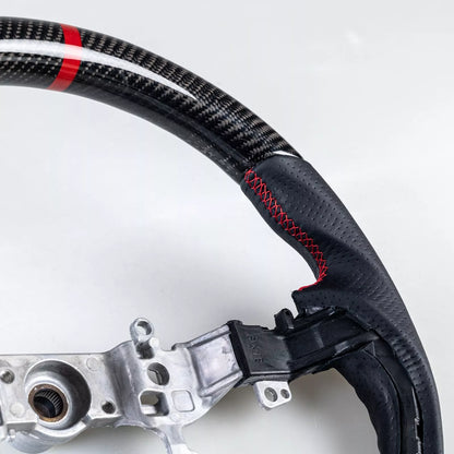 Carbon Flat Bottom Leather Steering Wheel for Suzuki Swift (2018-2021)