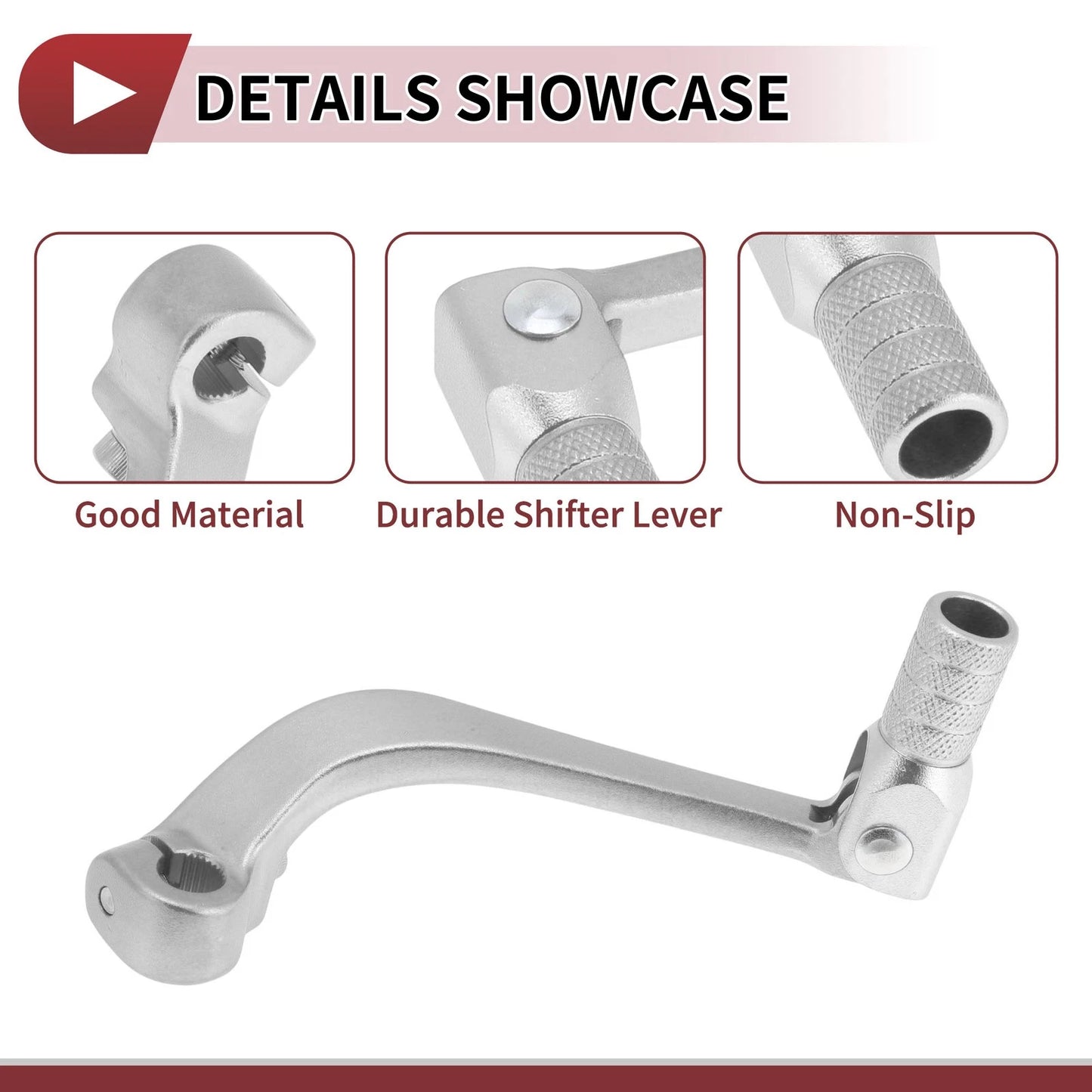 Folding Shifter Lever for Honda CRF110F (2013-2018) Silver Tone