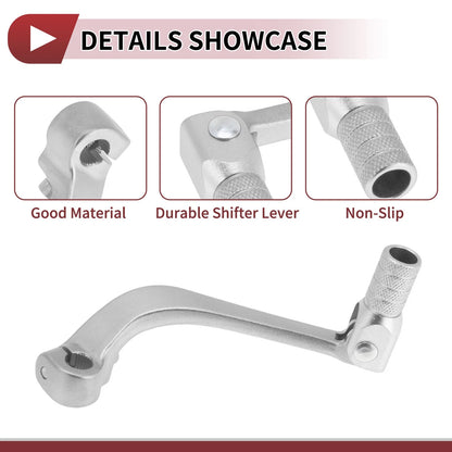 Folding Shifter Lever for Honda CRF110F (2013-2018) Silver Tone