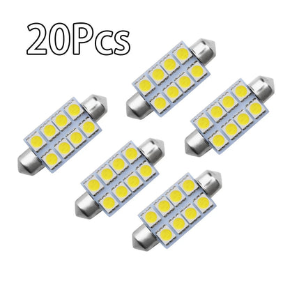 20 x 41mm 578 8-SMD LED Festoon Dome Light Bulbs for Car (Various Years)