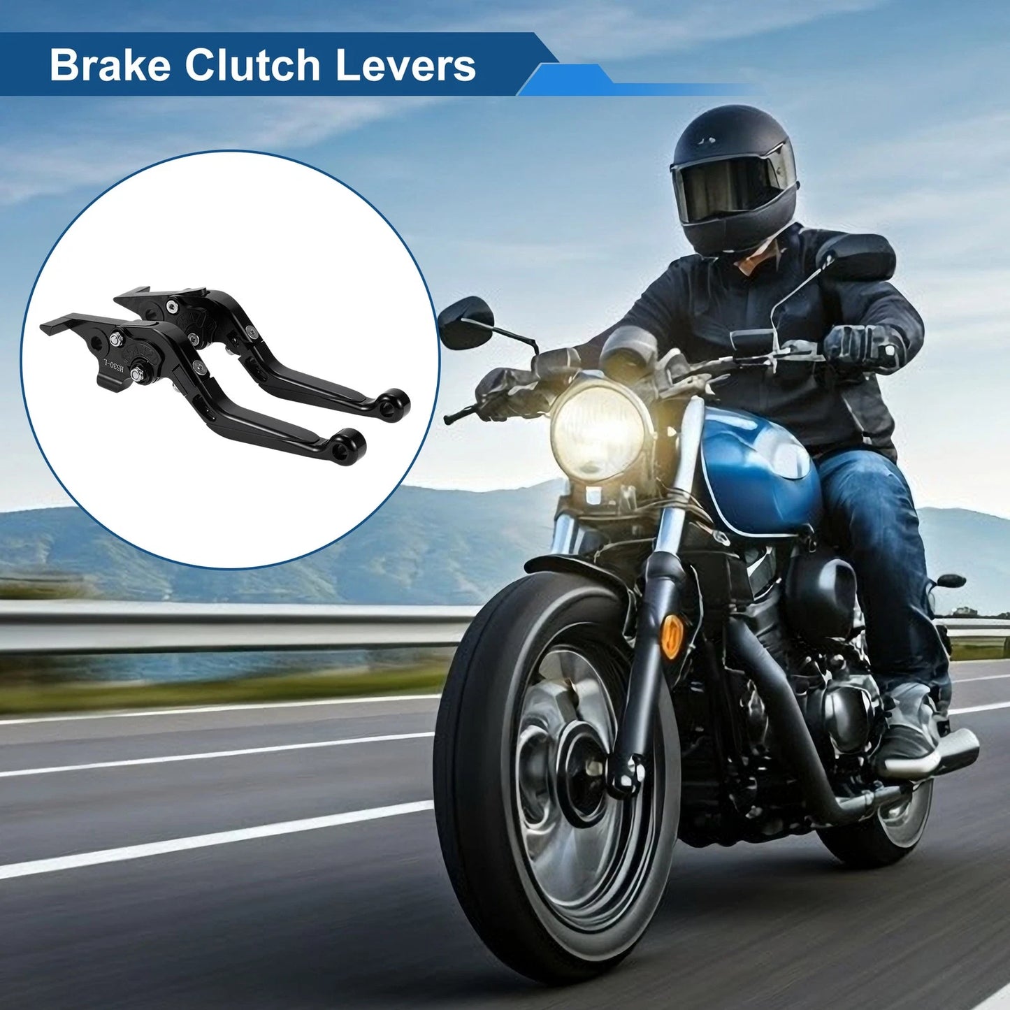 Adjustable Short Long Brake Clutch Levers for Yamaha TMAX560 Black (2019–2020)
