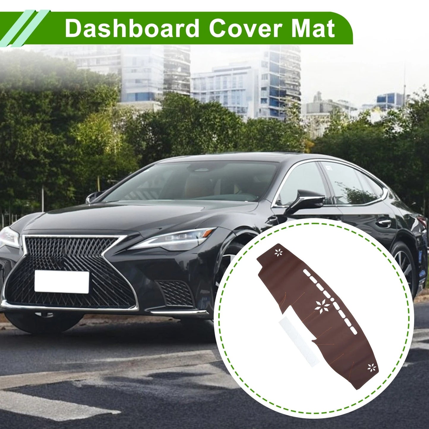 Dashboard Cover Mat for Lexus LS460 (2006-2011) - Brown