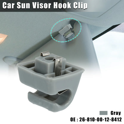 Gray Car Sun Visor Hook Clip for Mercedes Benz W123 W124 (1976-1995)