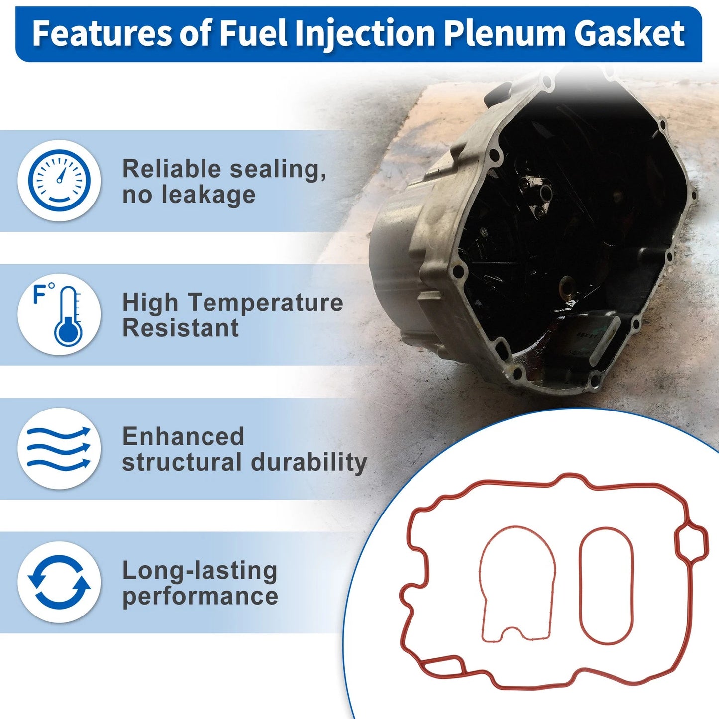 Intake Manifold Plenum Gasket for Chevrolet Astro C1500 Pickup for GMC Safari