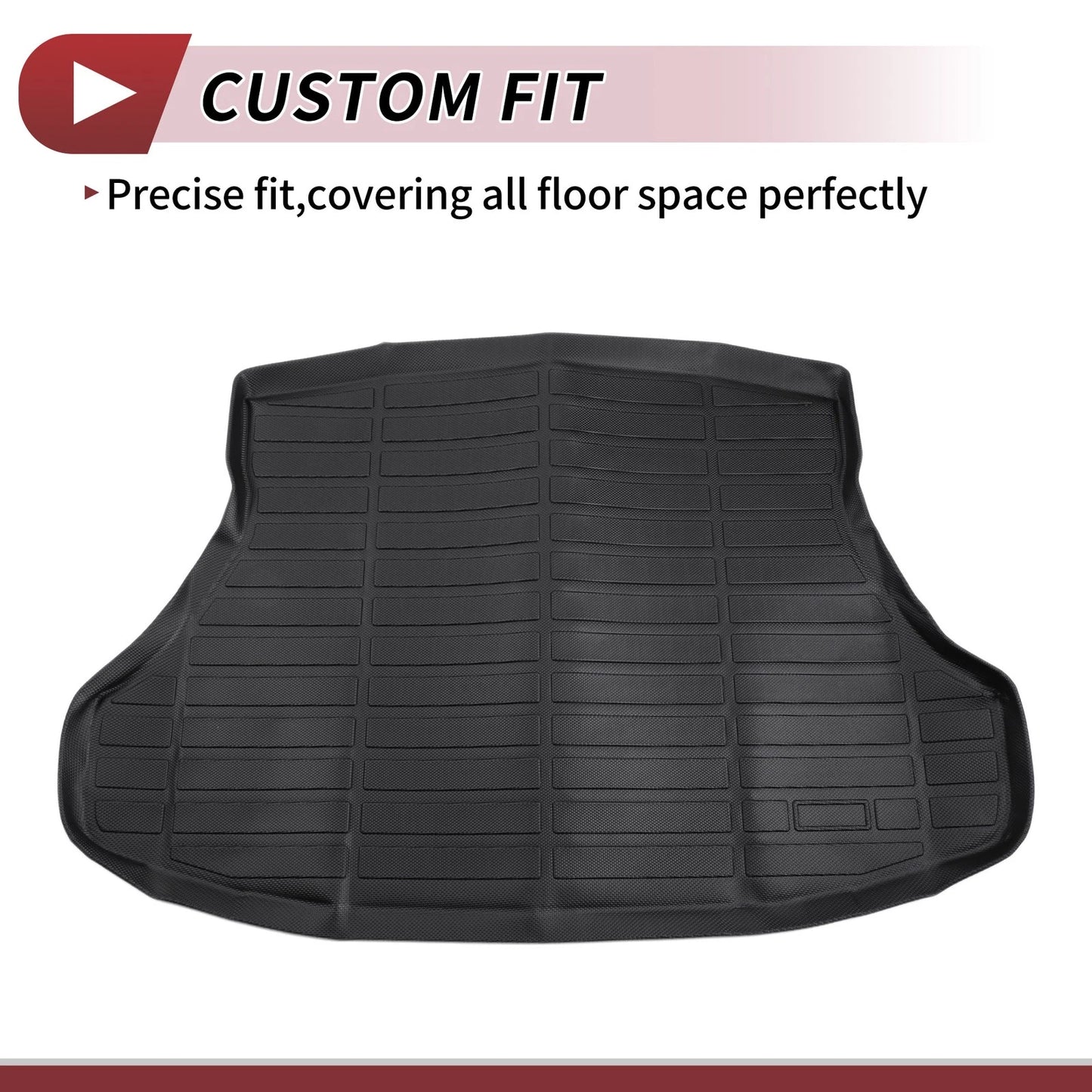 Cargo Liner Rear Trunk Mat for Honda Civic 2012-2015 Long Grid Pattern Black