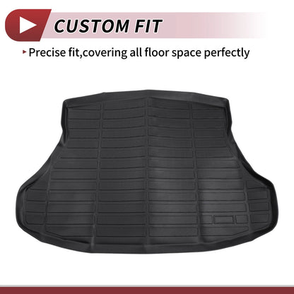 Cargo Liner Rear Trunk Mat for Honda Civic 2012-2015 Long Grid Pattern Black