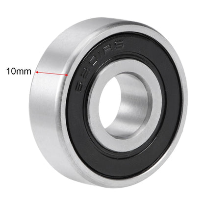 12x32x10mm Deep Groove Ball Bearing, Double Sealed Chrome Steel