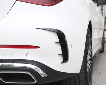 Black Rear Air Vent Bumper Cover Trim for 2022-2023 Benz C-Class AMG Sedan