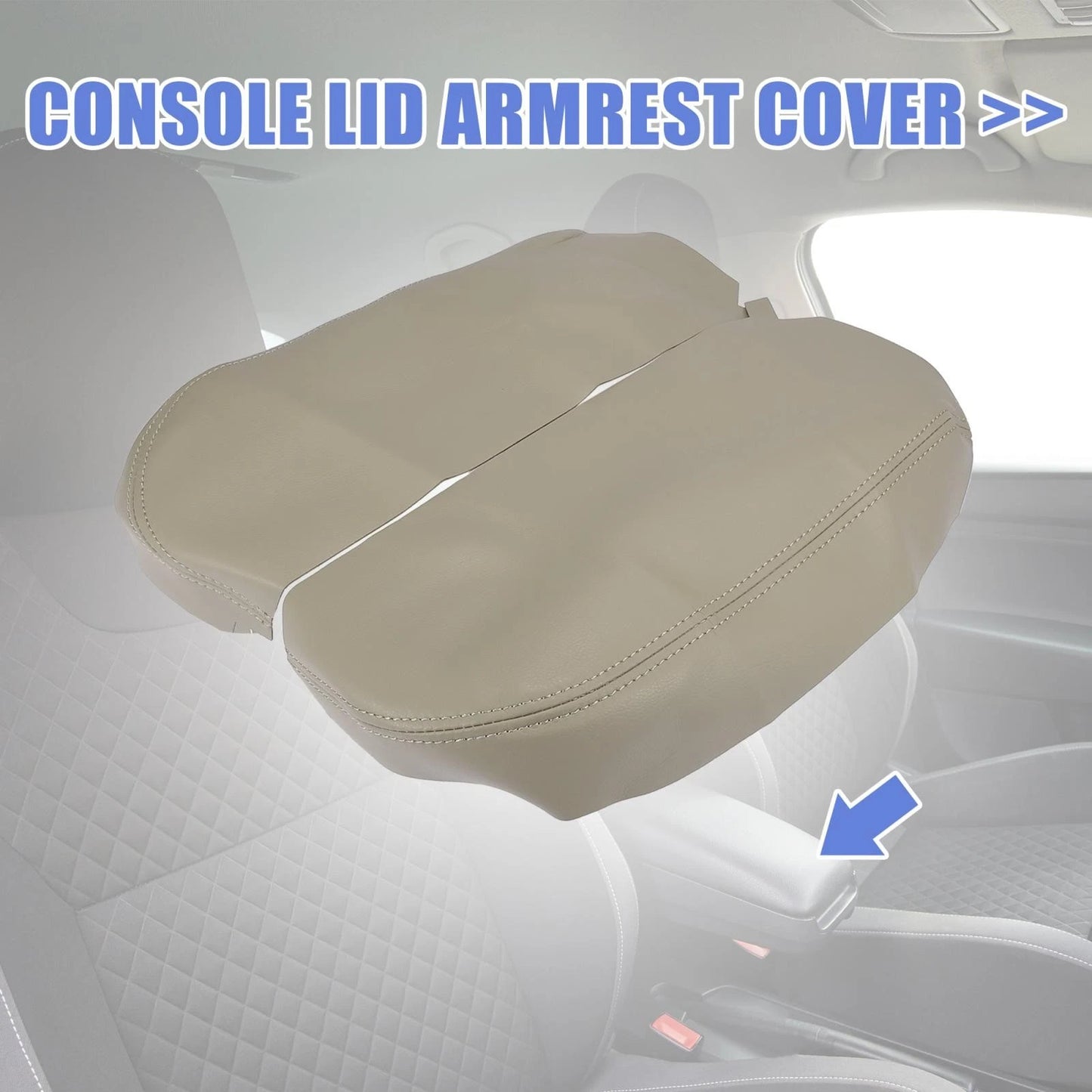 1 Pair Console Armrest Cover for Acura MDX Beige (2007-2013)