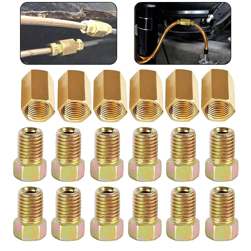 18pc Brass Brake Line Fittings Assortment Easy to Use Superior Performance