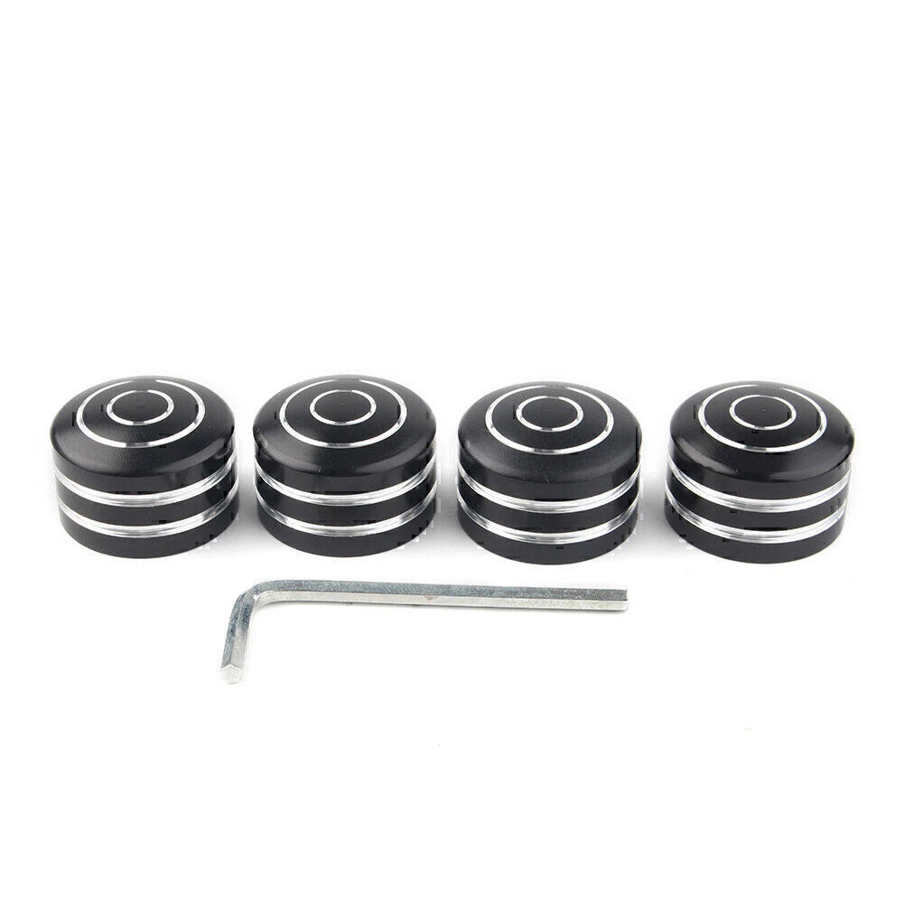 4 x Black Head Bolt Covers for Harley Sportster 883 XL (1986-2017)
