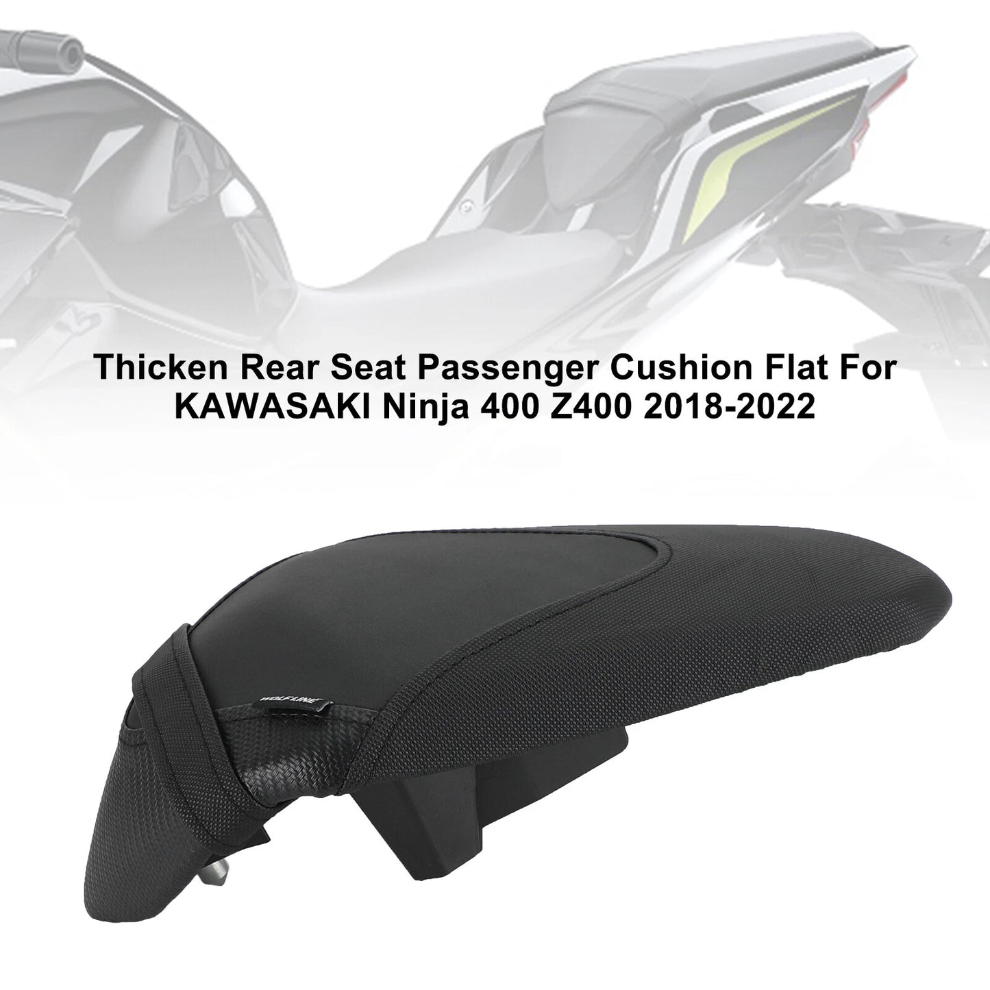 Back Seat Cushion Black for Kawasaki Z400 (2018-2022)