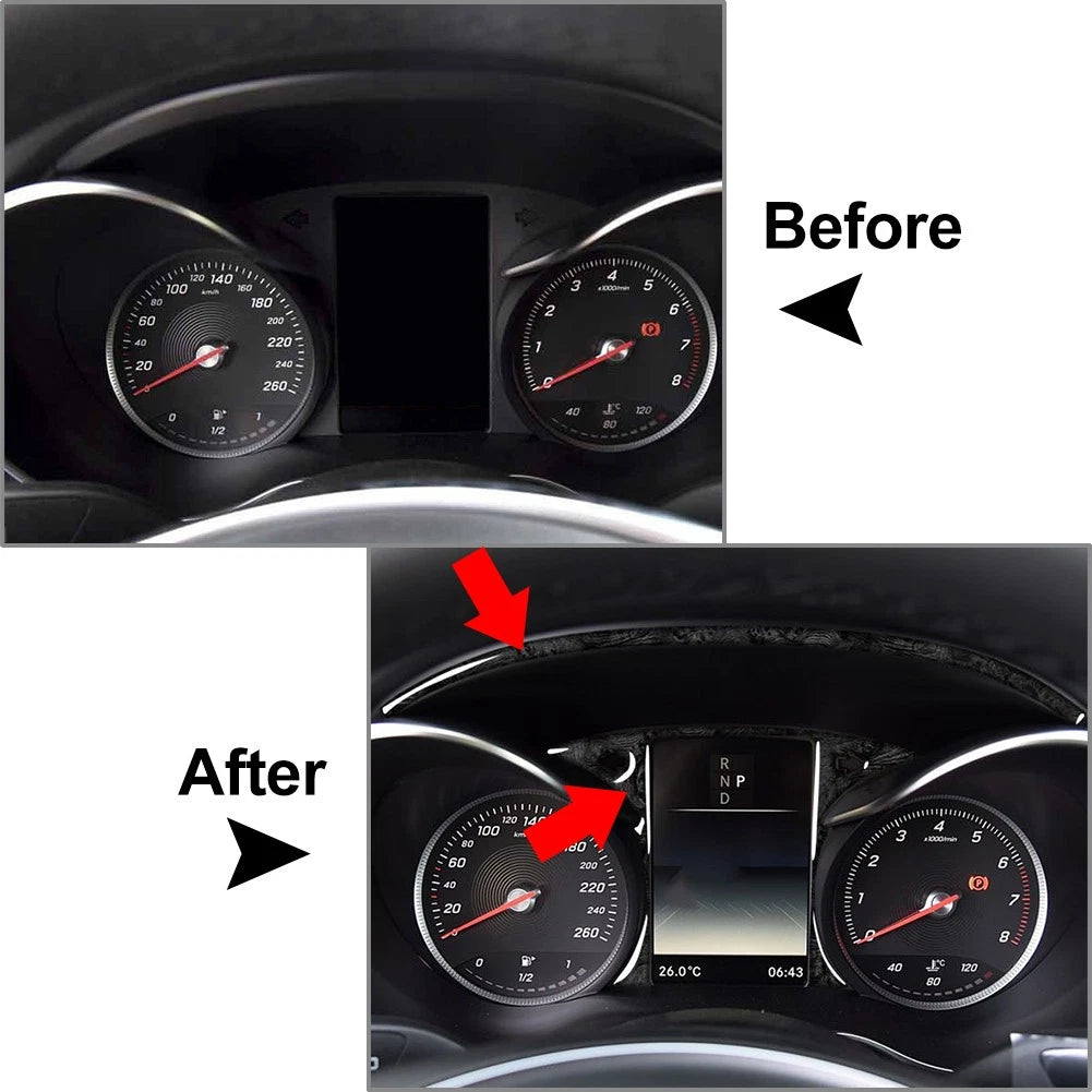 Speedometer Panel Cover Trim for Benz C GLC Class W205 X253 2015-2021