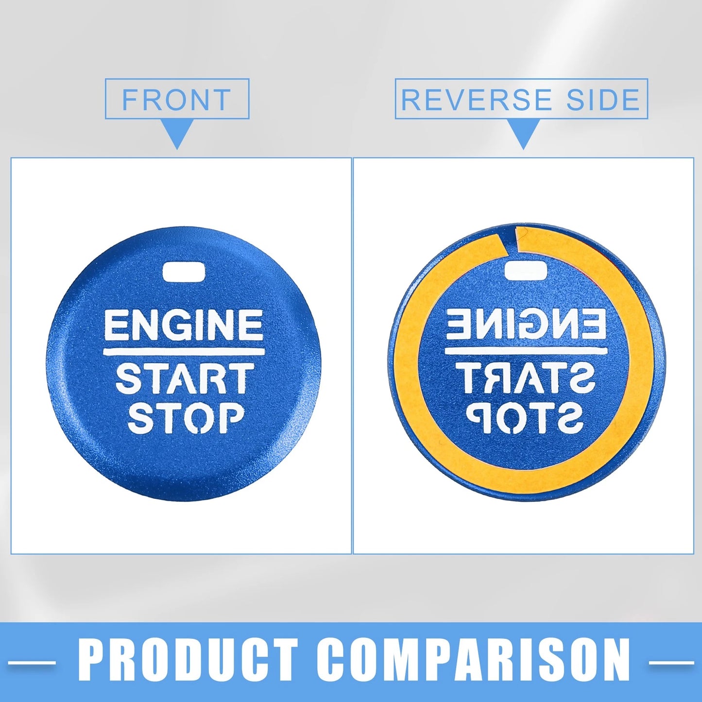 Engine Start Stop Ignition Button Cover Decal for Ford Mustang (15-21)